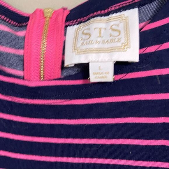 𝅺nwot Sail To Sable Striped Tee Shirt Dress Size LARGE - Picture 6 of 7